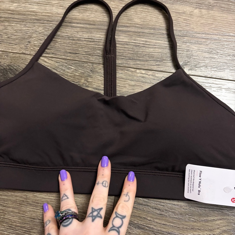 NWT Lululemon Flow Y Bra *Nulu A-C Cup (Sequoia) Size 10 - Picture 4 of 7